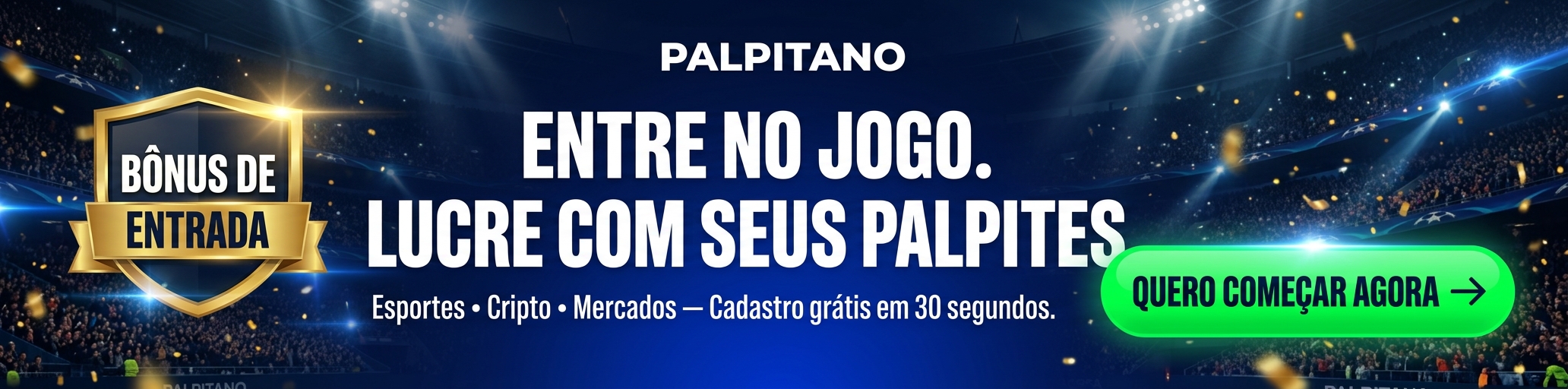 Palpitano — Esportes, Cripto e Mercados